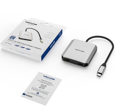 NEW - WAVLINK USB C to HDMI Dual Display Adapter, 8K@30Hz/4K, View more