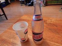2-sets-Vintage Double Dot Pepsi cola bottles and cup-your choice