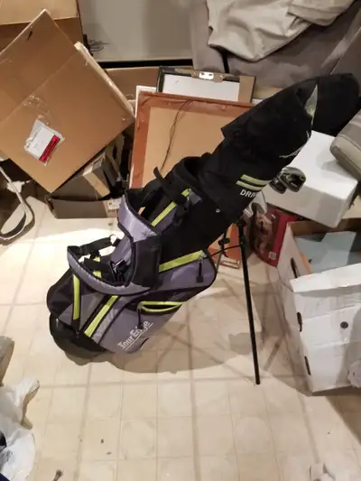 real set of golf clubs for youth, View more