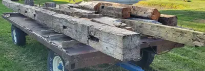 Hand-Hewn Barn Beams, View more