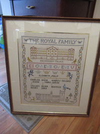 THE ROYAL FAMILY TREE 1988 NEDDLE WORK IN FRAME