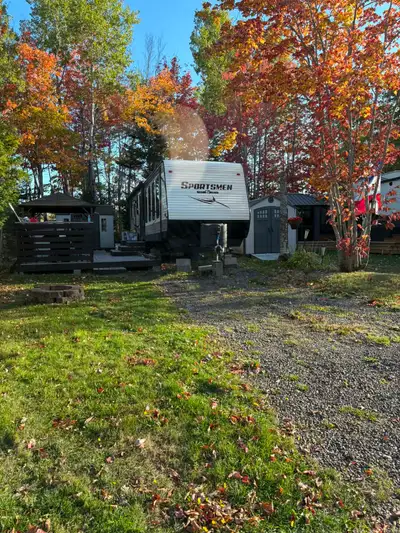 TURNKEY SET UP - one owner, parked since new, well maintained park model RV is already set up - just...