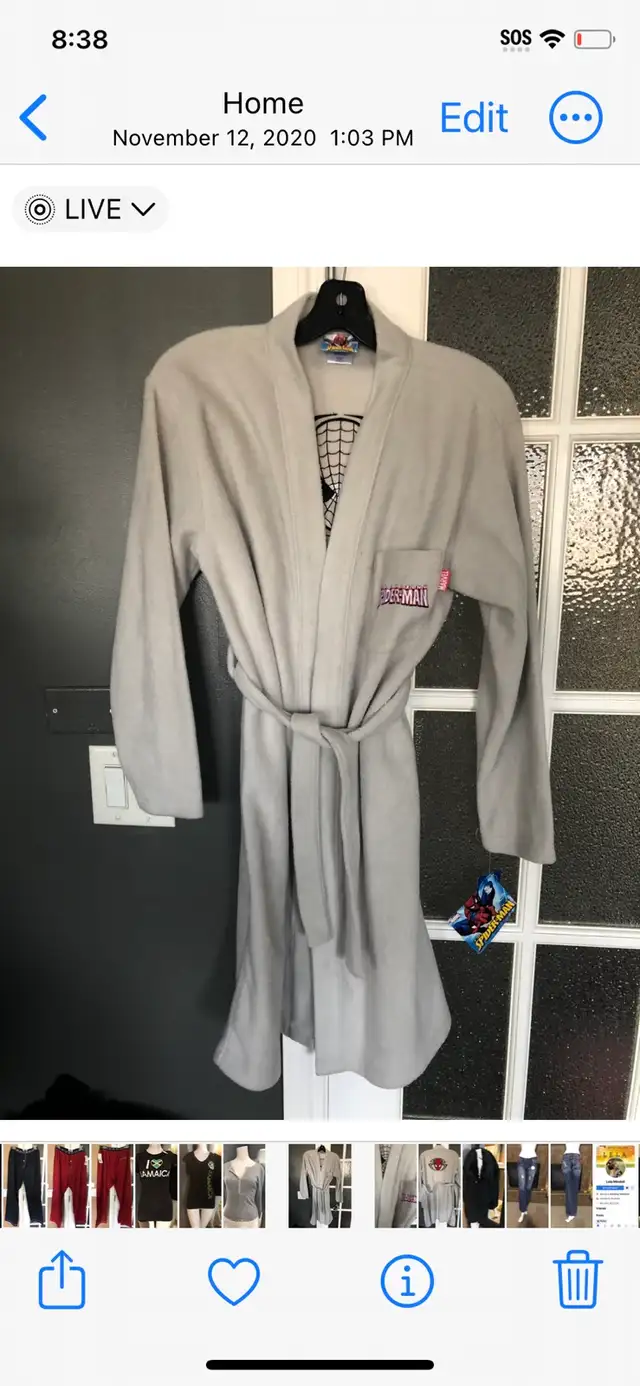 Spiderman Robe / L Kids / BNWT  in Kids & Youth in Calgary - Image 2