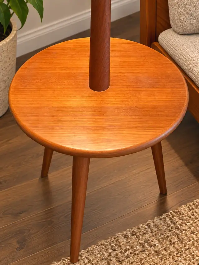Vintage Solid Teak MCM Floor Lamp 593706935198033922