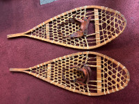 Snowshoes, leather and wood. Functional or decorative. $100