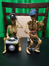 Halloween props Banjo and DJ Skeletons