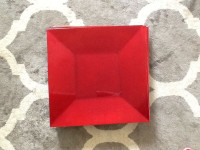 Brand new square red charger plates