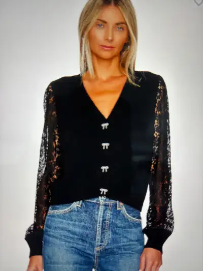 Cardigan 100% laine mérinos CAMI NYC 100% Merino Wool, View more