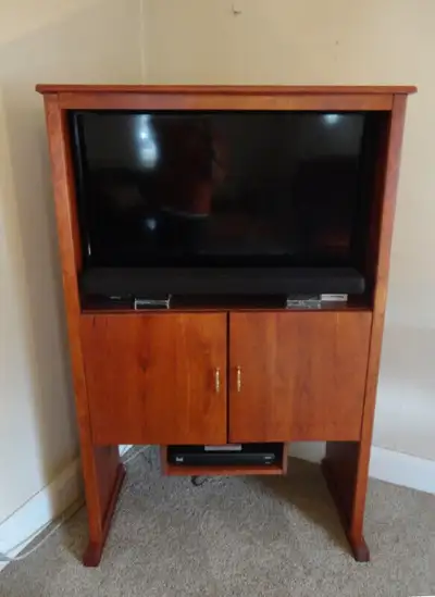 Custom Made Solid Wood TV Entertainment System Cabinet  Stand, View more