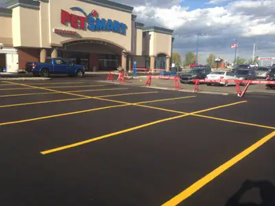 Parking Lot Line Painting, other Pavement Markings and more. Make your old parking lot lines look br...