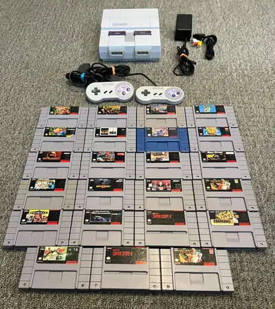 Super Nintendo SNES & 23 Games, View more