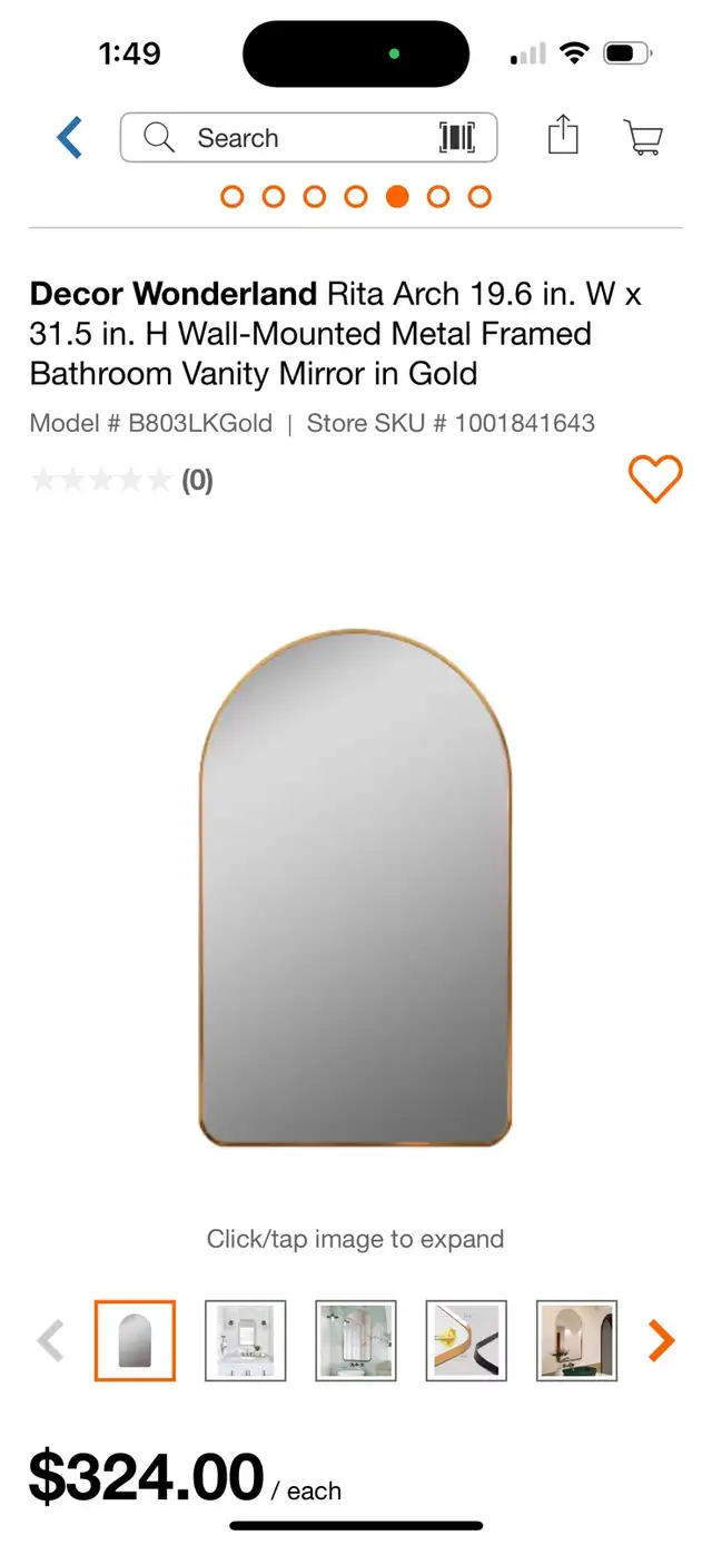 decor wonderland  bathroom Vanity Mirror in Home Décor & Accents in Calgary - Image 2