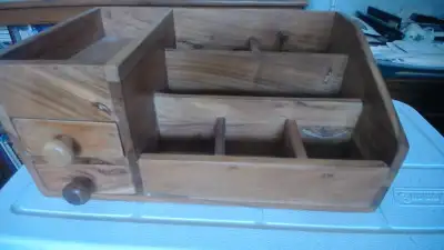 Wooden Desk Organizer with Drawers, View more