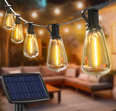 Litogo 120FT Solar String Lights 50+3 Bulbs Waterproof, View more