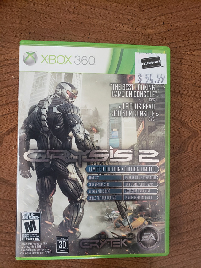 Crysis 2 Xbox 360 in XBOX 360 in Peterborough