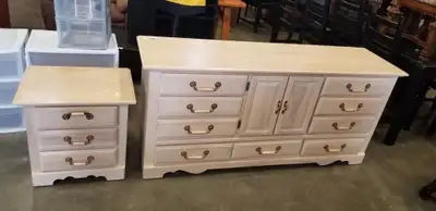 DRESSER - 9 DRAWER WOODEN + NIGHT STAND, View more