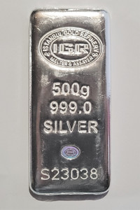 Half Kilo .999 Fine Silver Cast Bar