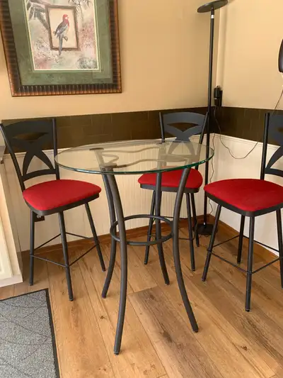 Kitchen swivel Bar stools and table, View more