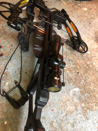 Crossbow with bolts and target