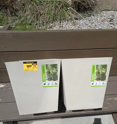 Two brand new planters with drainage ….2 for $15, View more