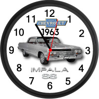 1963 Chevy Impala SS 409 Custom Wall Clock - New Chevrolet