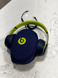 Beats Solo 3 headphones blue and green