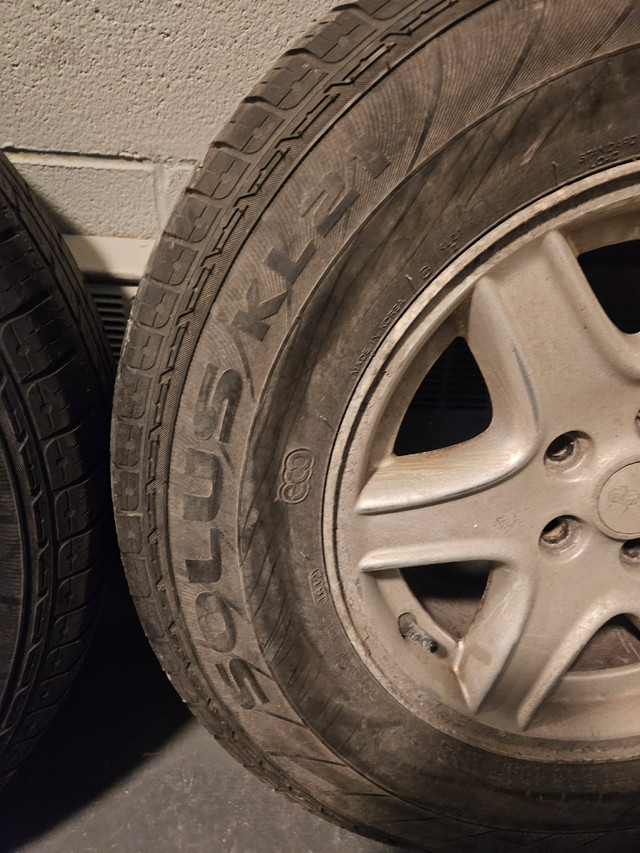 235/70R16 104T tires on mint aluminum rims.  in Tires & Rims in Kingston - Image 3