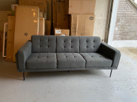 Grey Modern Sofa with Ottoman