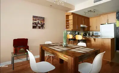 furnished with utilities steps from metro Guy and universities