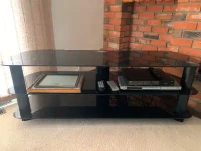 Glass tv stand, View more