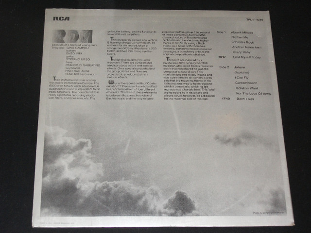 RDM - Contamination (1975) LP dans CD, DVD et Blu-ray  à Ville de Montréal - Image 2