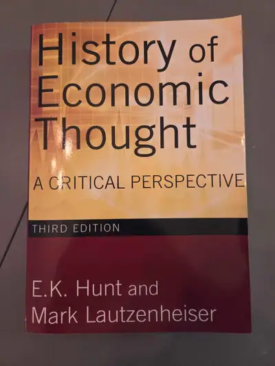 History of Economic Thought - A Critical Perspective, View more