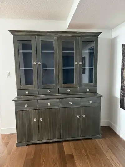 solid pine hutch and buffet 2 pieces, View more