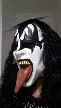 Demon KISS Gene Simmons Mask Halloween Costume Vintage