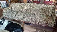 Antique-Look Chesterfield & Chair; Like-New Upholstered
