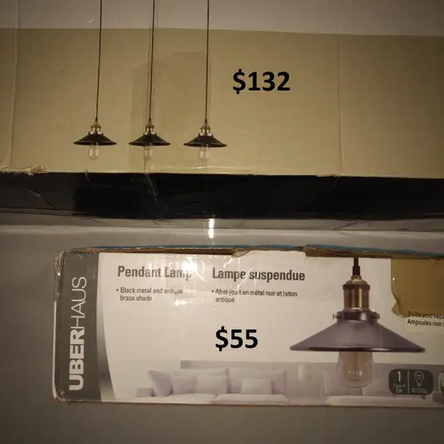 Light - Beldi, Ezra Collection, Pendant, 3-Light, Vintage Indust in Indoor Lighting & Fans in Markham / York Region - Image 2