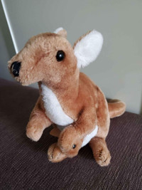 Vintage kangaroo and baby joey stuffed animal