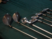 SOLD : Golf Clubs with Novelty Apron