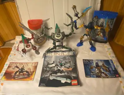 VTG LEGO Bionicle Lot of 3-100% Complete with Manuals, Packaging, View more