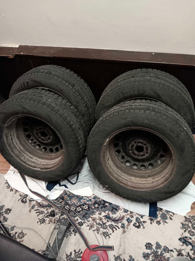 4 WINTER SNOW TIRES WITH RIMS in Tires & Rims in St. Catharines - Image 2