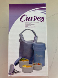 New Curves Stainless Steel Insulated Canister With Carrying Case
