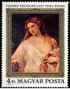 Magyar Posta Tiziano Vecellio Elora - Souvenir Stamp - (1477-1576) - Sheet of 10