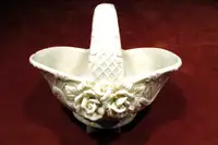 White Jade Porcelain Basket--NEW