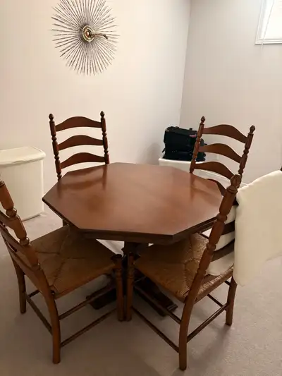 solid wood table and chair, View more