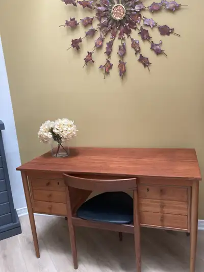 Mid century Teak Executive Desk, View more