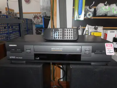 Toshiba 4 Head Stereo Hi-Fi VHS VCR With Factory Remote Control., View more