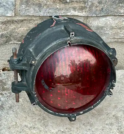 Vintage “GRS” Railway Traffic Signal Light, View more
