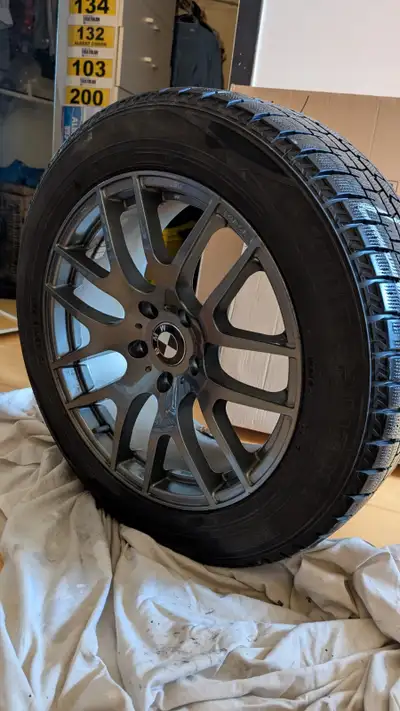 Selling my 225/55/R18 Winter Tires on Rims. Had them for 2 seasons on a BMW X3. Rims are in great co...