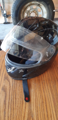 Black full face Helmet with visor