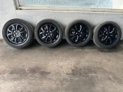 195/65/R15 Steel Rims and All Season Tires Kinforest KF 550 6mm - 80% TREAD ( Thread is String ) DOT...